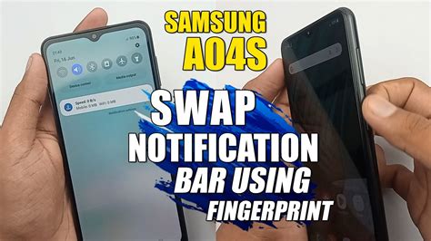 How To Swap Down Notification Bar Using Fingerprint Samsung Galaxy