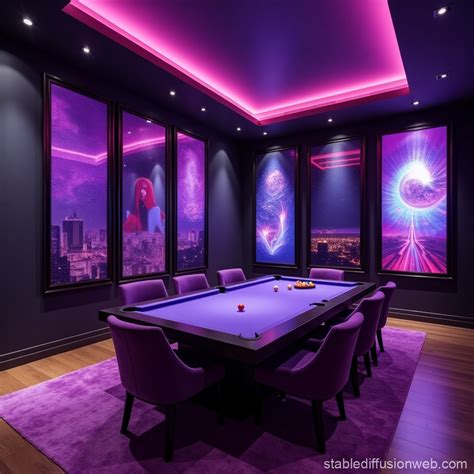 Luxurious High End Game Room Stable Diffusion Online