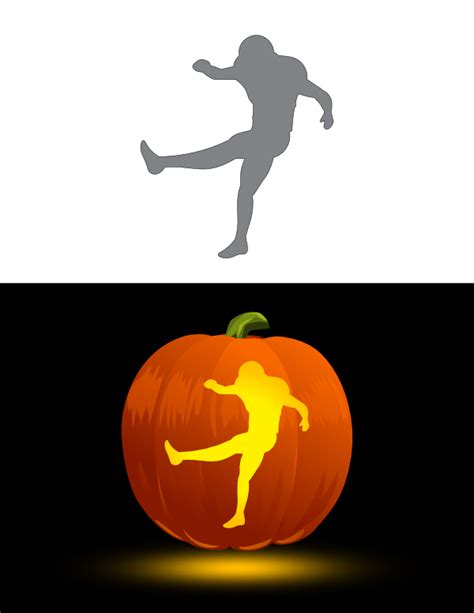 Football Pumpkin Stencil