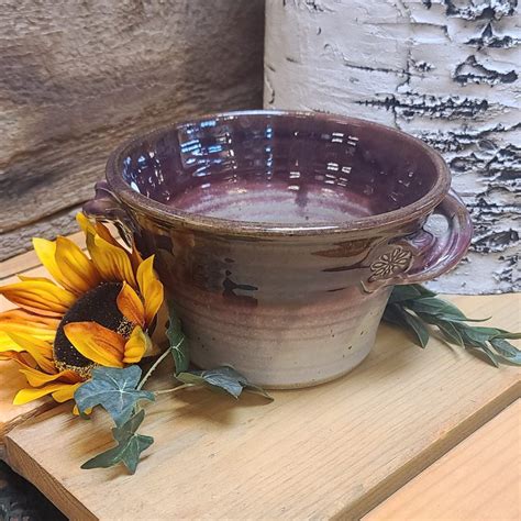 Burgundy Bread Baker Sturgeon River Pottery