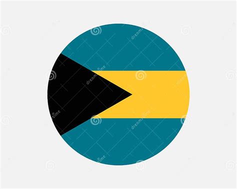 Bahamas Round Flag Stock Vector Illustration Of Graphic 238311908