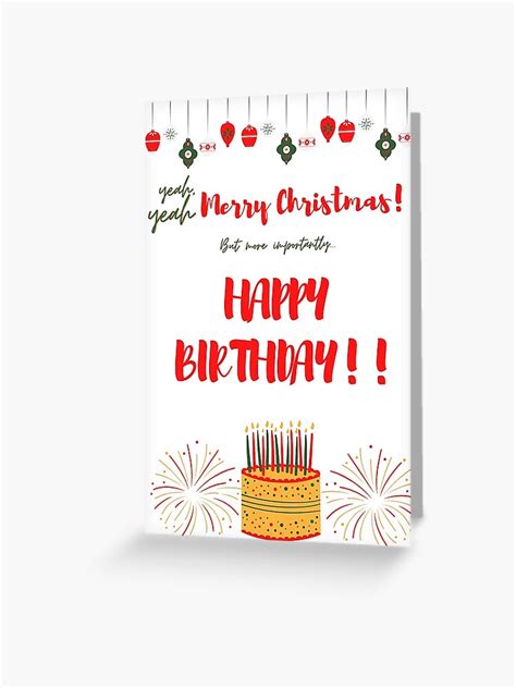 Merry And Happy Christmas Birthday Card | ubicaciondepersonas.cdmx.gob.mx