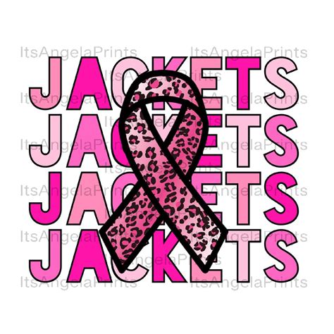 Jackets Stacked Breast Cancer Awareness Pink Leopard Ribbon Png