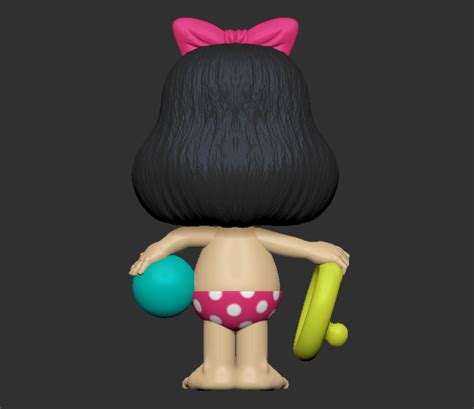 Archivo Obj Mafalda En La Playa Quino Fan Art Personaje Argentino