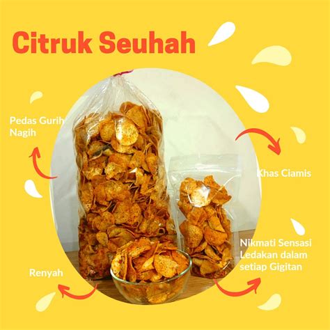 Jual CITRUK SNACK CEMILAN KHAS CIAMIS PEDAS GURIH 1000gr 1kg Shopee