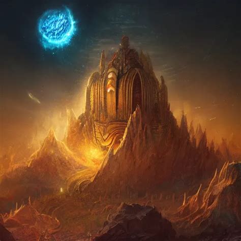 A Cosmic Temple Epic Fantasy Art Cosmic Atmosphere Stable