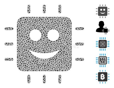 Happy CPU Mosaic Icon Of Tremulant Items Stock Vector Illustration Of