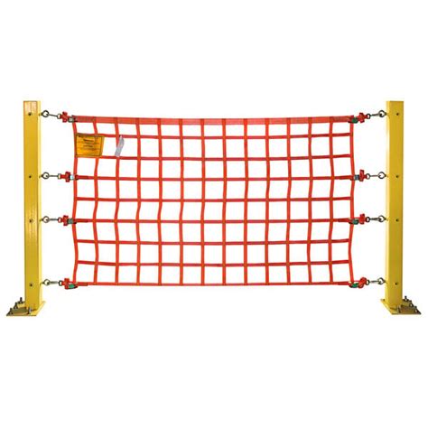 US Netting 4 X 14 Orange Polyester Above Ground Post Mounted Loading