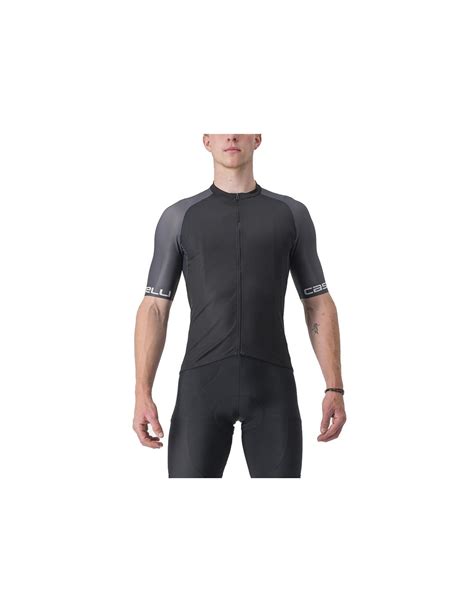 Maillot De Cyclisme Castelli Entrata Vi Noir Cl Gr Osc Pt Homme