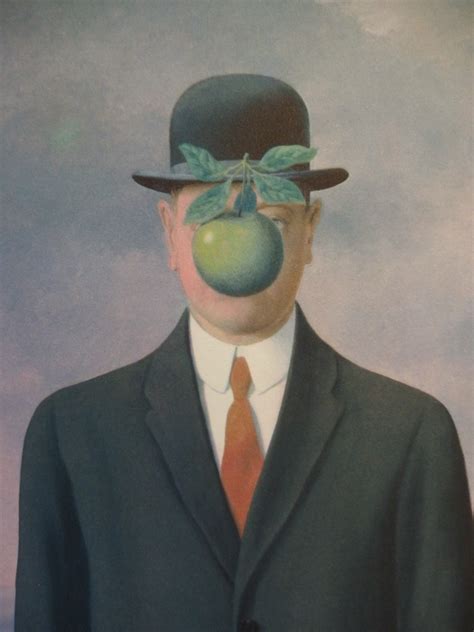 Ren Magritte Der Menschensohn Signierte Lithographie Moderne