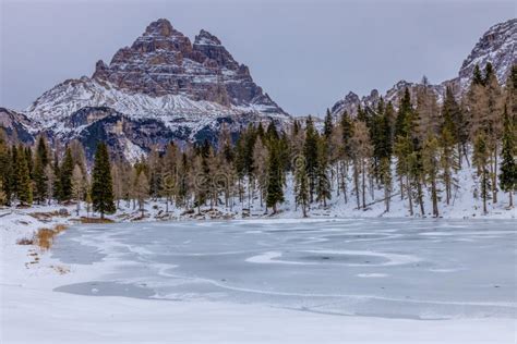 Dolomites winter landscape stock photo. Image of alpinism - 267540922