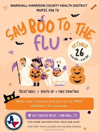 Marshall Harrison County Health District Sets Say Boo To The Flu Free Vaccine Event Oct 26