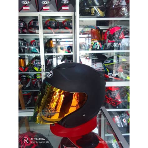 Jual Helm Half Face Kyoto R Black Matt Paket Ganteng Visor Venom Norisk