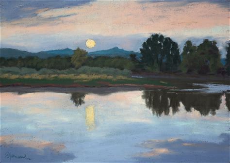 Paintings and More by Sonya: Painting the blue moon - plein air pastel ...