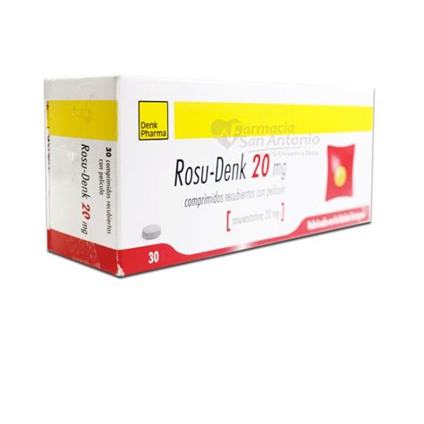 Rosu Denk 20mg 30 Comprimido Distribuidor De Denk Pharma