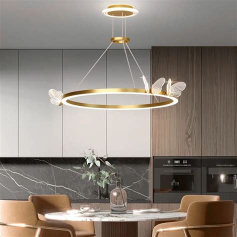 Lustre De Luxo Borboleta Nordic Lustre Sala Jantar Quarto Sal O Ouro