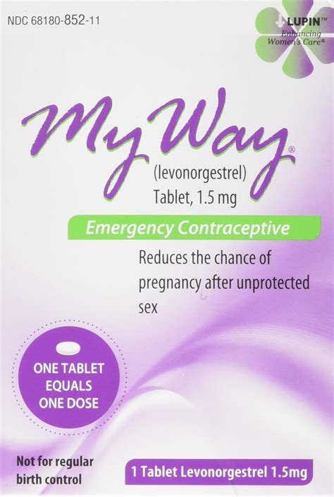 My Way Emergency Contraceptive 1 Tabletcompare To Plan B