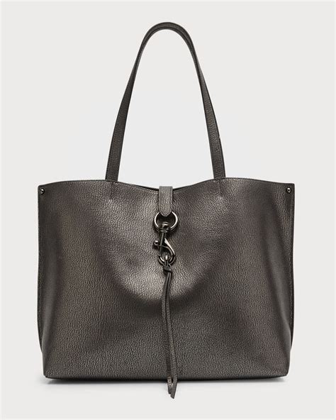 Rebecca Minkoff Megan Metallic Leather Tote Bag Editorialist