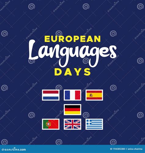 European Language Days Vector Design Illustration For Celebrate Moment