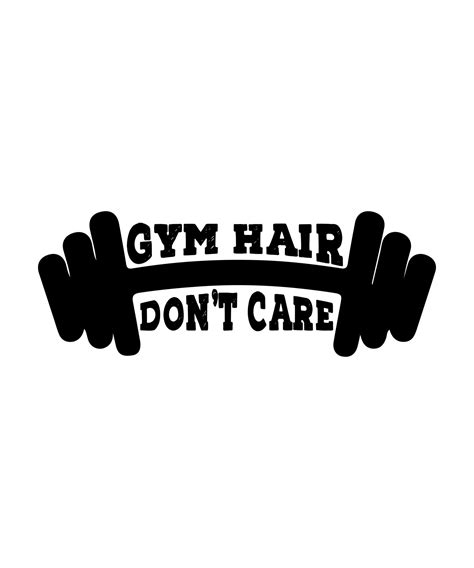 Gym Hair Don T Care Logo Design Vector Art At Vecteezy