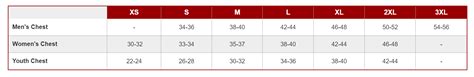 Rawlings Sizing Chart Chardon Storm Spirit Store