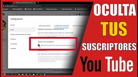 Como OCULTAR El NUMERO De SUSCRIPTORES De Tu CANAL De YOUTUBE YouTube