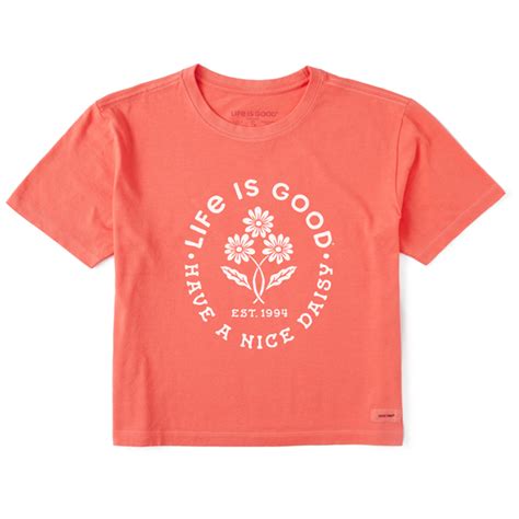 Women S Nice Daisy Boxy Crusher Tee Life Is Good Official Site