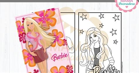 Mamá Decoradora te trae este hermoso librito para colorear de Barbie