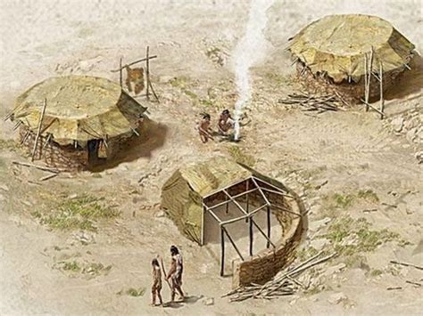 Natufian Houses From Between 10000 And 13000 Bce By Fernando G