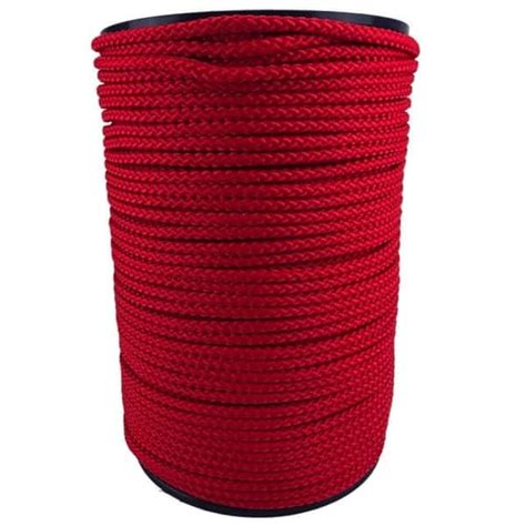 Mm Red Braided Polypropylene Bondage Rope Metre Reel