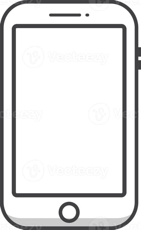 Black And White Smartphone Clipart