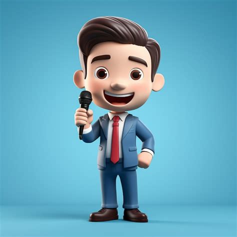 Premium Photo 3d Politician Cartoon Character