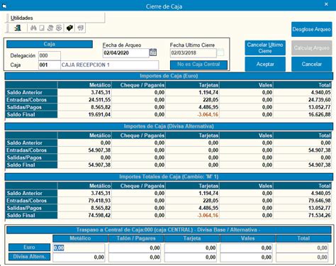 Cierre De Caja