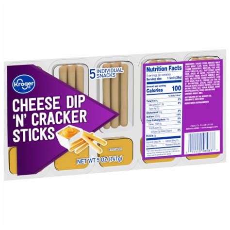 Kroger® Cheese Dip 'N' Cracker Sticks Snack Pack, 5 ct / 1 oz - Kroger