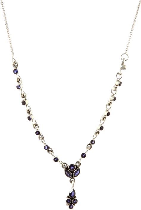 Faceted Iolite Necklace Exotic India Art