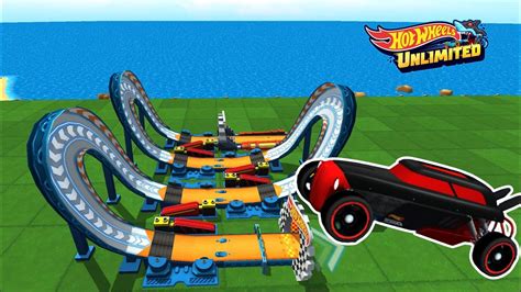 BLACK RIP ROD CAR RACE IN TURN KICKER TRACK MOBIL HOT WHEELS