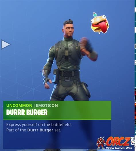 Fortnite Battle Royale Emoticon Durrr Burger The Video Games Wiki