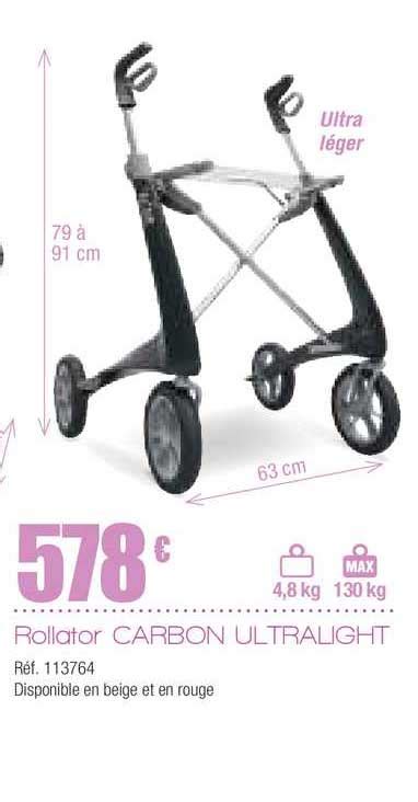 Promo Rollator Carbon Ultralight Chez Bastide ICatalogue Fr