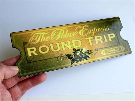 The Polar Express Train Ticket Printed Replica Double Sided Etsy