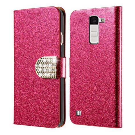 Funda de cuero con tapa para LG K8 carcasa de teléfono con cartera