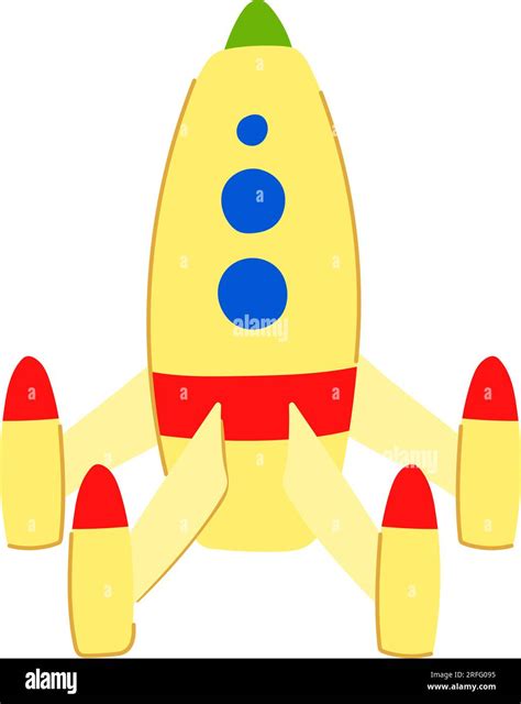 Science Rocket Toy Cartoon Vector Illustration Stock Vector Image Art