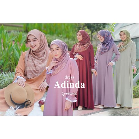 Jual Adinda Dress By Greenism Dress Only Shopee Indonesia