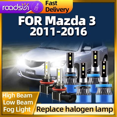 Roadsun Pcs Led Headlight H High Low Beam Fog Lamp K Car