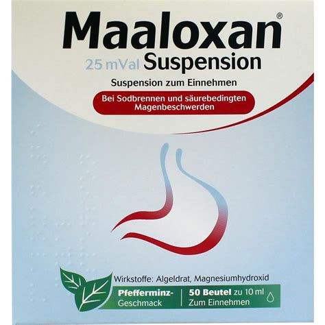 MAALOXAN 25 mVal Suspension, 50x10 ml, PZN 1427373 - St.Christophorus ...