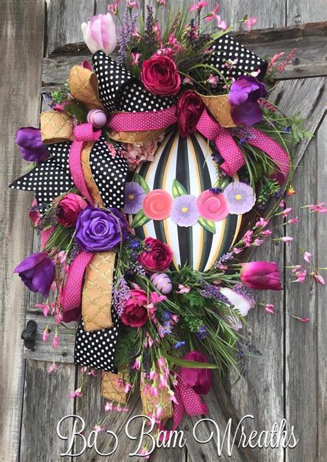 Babamwreaths On Etsy Easter Floral Easter Spring Wreath Easter