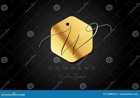 Gold Golden W Alphabet Letter Logo Icon Design With Dot And Elegant