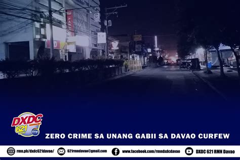 Zero Crime Sa Unang Gabii Sa Davao Curfew Rmn Networks