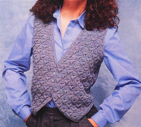 Waistcoat Crochet Pattern Vest Crochet Pattern Women Etsy