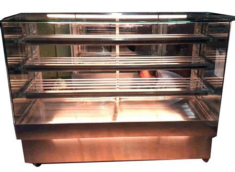 Stainless Steel And Glass Air Cooled Sweet Display Counter For Bakery