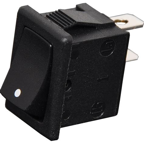 Spst Momentary On Off Mini Rocker Switch Black